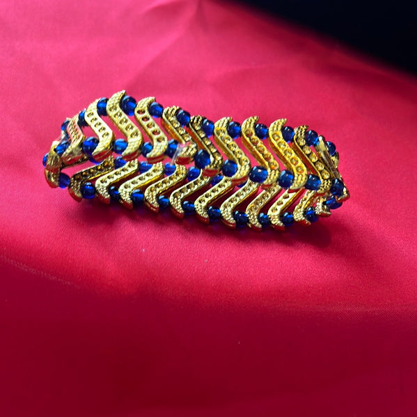 Blue and gold bracelets
