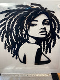 Rasta lady iron on decal