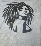 Rasta lady iron on decal