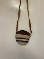 Small sisal crossbody handbag