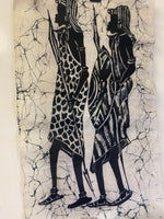 Black and white Maasai wall hanging batik