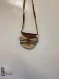 Small sisal crossbody handbag