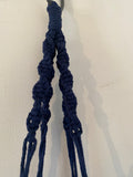 Blue macrame plant hangers