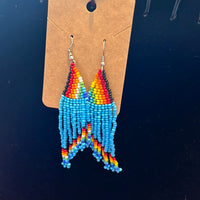 Blue drop earrings