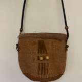 Small zipped sisal baskets with cord straps